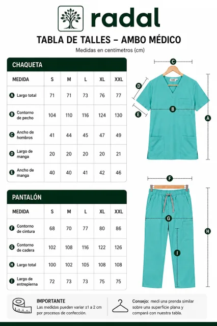 Ambo Medico Talle XL Verde Clinica