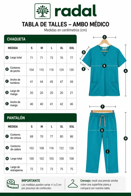 Ambo Medico Talle XXL Verde Clinica